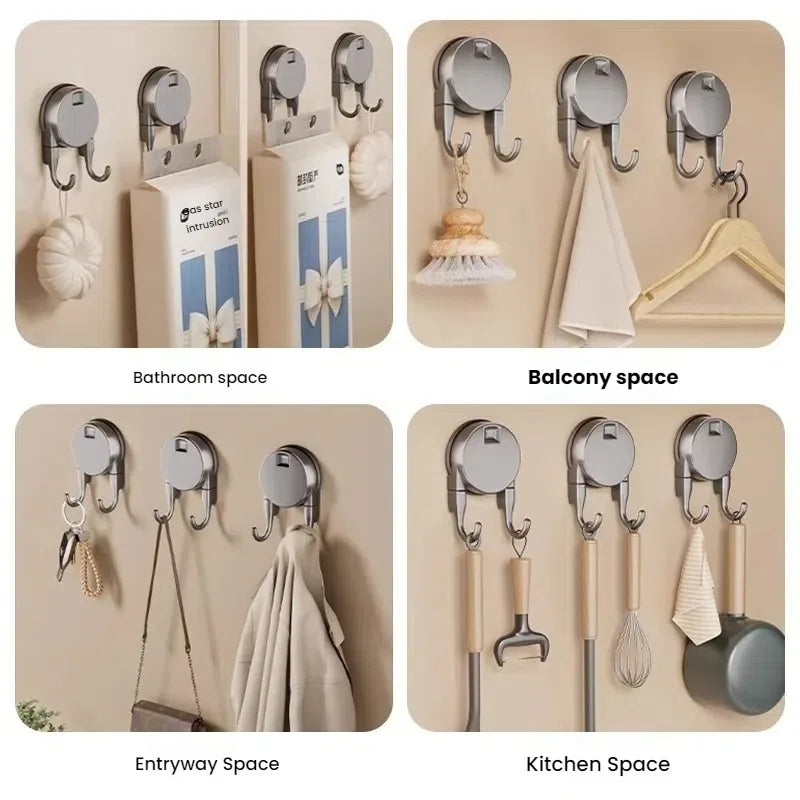 Gancio a ventosa Nessuna perforazione richiesta Ganci da bagno Porta della cucina Gancio per vestiti posteriori Ganci doppi Ganci robusti ganci portanti