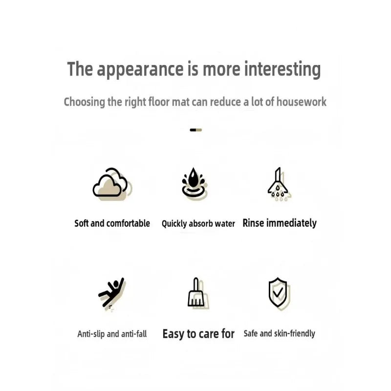Diatom mud absorbent mat bathroom quick-drying floor mat diatomite floor mat toilet toilet door mat