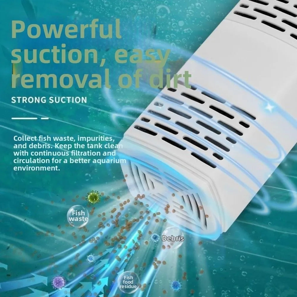 3 in 1 Aquarium Filter Pump Silent Operation Energy Efficient Submersible Filter Built-in Filter Plastic Water Filter Pump