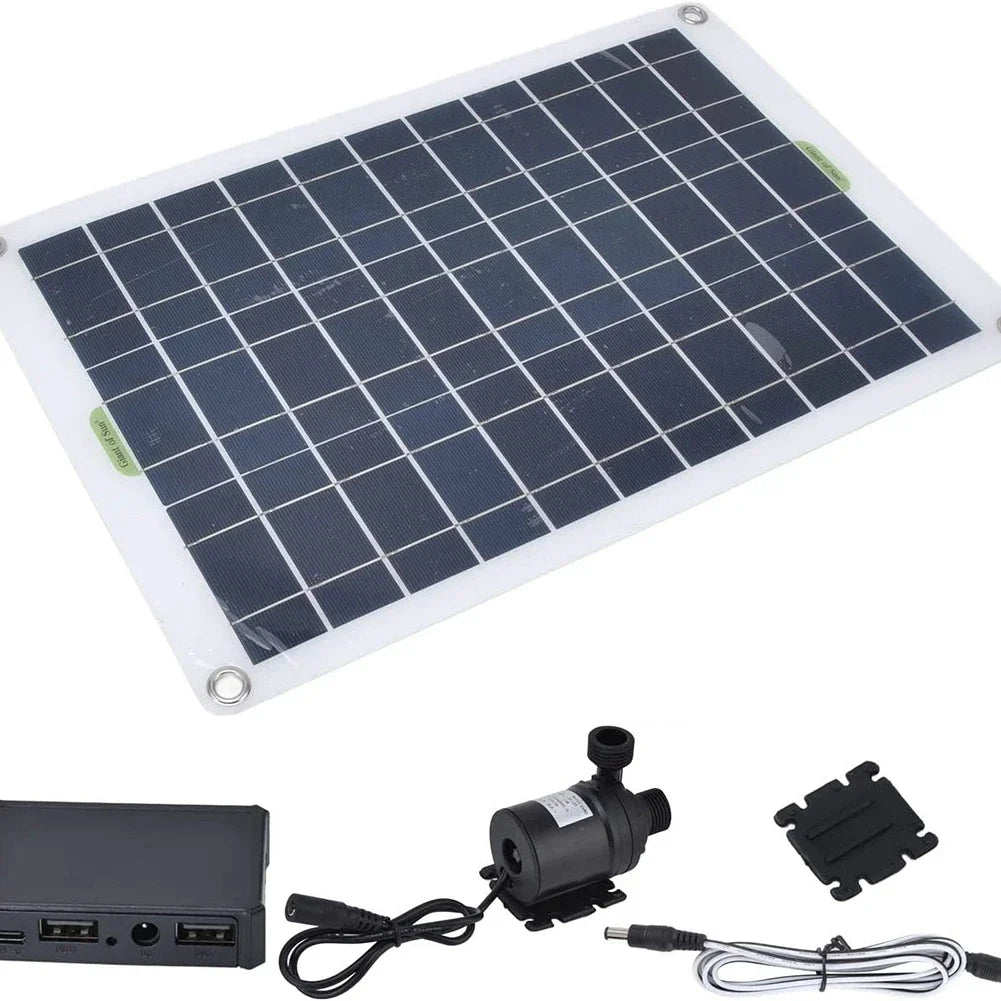 50W Solar Water Pump Low Noise Solar Fountain with Battery Backup for Continuous Operation solar pump basin for Garden and Pond