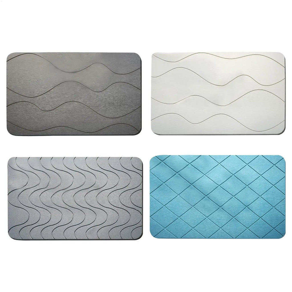 Anti-slip Diatomite Stone Bath Mat Diatom Mud Soft Mat Water Absorption Quick Drying Diatomite Stone Shower Mat Entryway Rugs