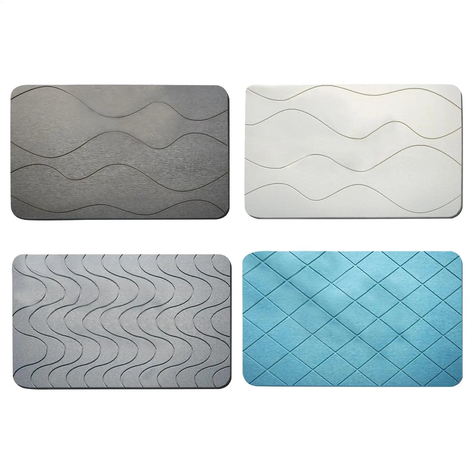 Anti-slip Diatomite Stone Bath Mat Diatom Mud Soft Mat Water Absorption Quick Drying Diatomite Stone Shower Mat Entryway Rugs