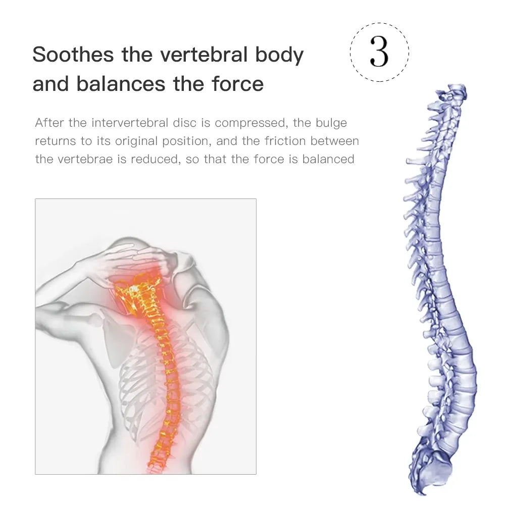 Massaggiatore Cervicale ad Aria Compressa Relax Filled, Cuscino Ortopedico per Trazione Vertebrale e Postura