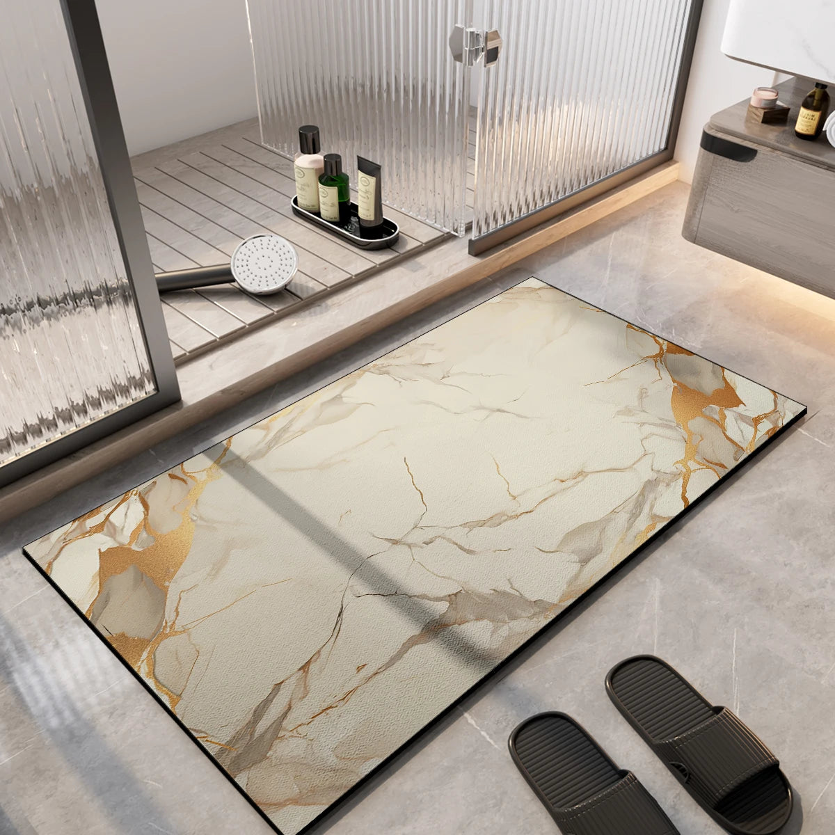 Diatomaceous Earth Bath Mat Absorbent Bathroom Rug Non Slip Foot Mats Quick Dry Shower Floor Pad Toilet Carpet Washable