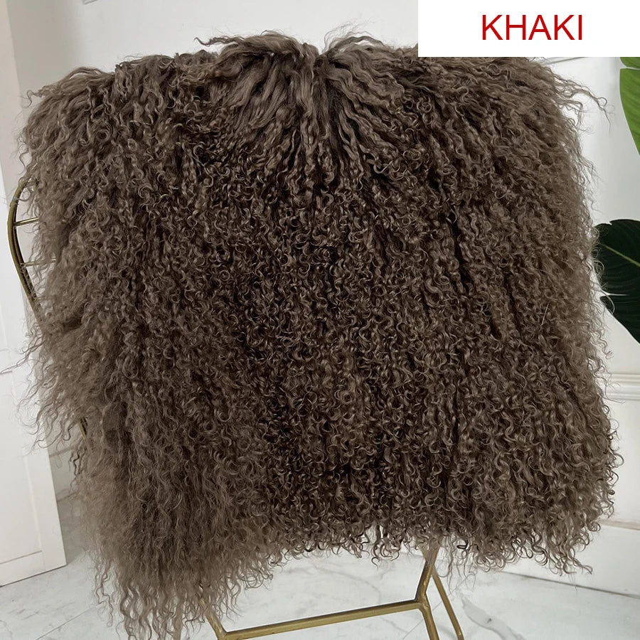 Short Mongolian Fur Coat Poncho For Woman Cropped Fur Jacket Luxury Warm New Arrivals Women's Sheepskin Coat