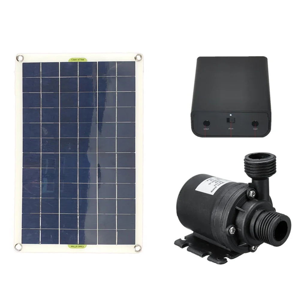 50W Solar Water Pump Low Noise Solar Fountain with Battery Backup for Continuous Operation solar pump basin for Garden and Pond