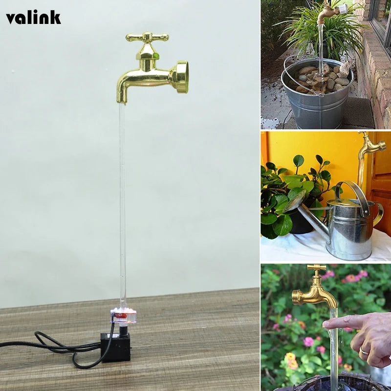 Invisible Flowing Spout Water Can Fountain, Floating Tap Fountain, Novelty Faucet for Home Garden, Courtyard Decoration, Magic
