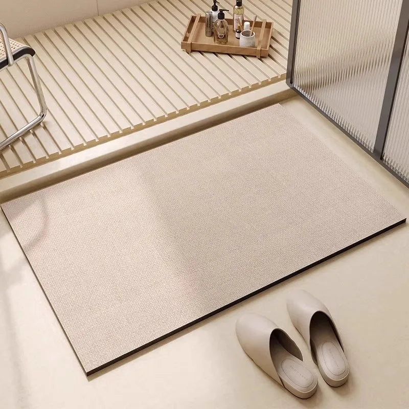 Bathroom Carpet Diatom Mud Floor Mat Anti-slip Foot Wiping Mats Diatomite Soft Water-absorbing Quick-drying Bath Rugs Washable