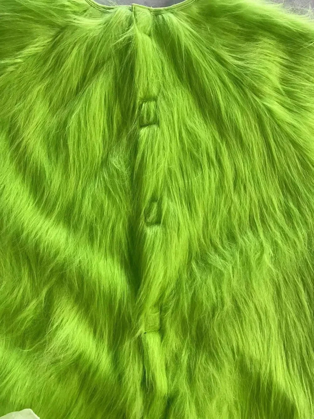 Green Fur Monster Santa Claus Christmas Monster Halloween Cosplay Costume Unisex Xmas Party Carnival Party Men Roleplaying