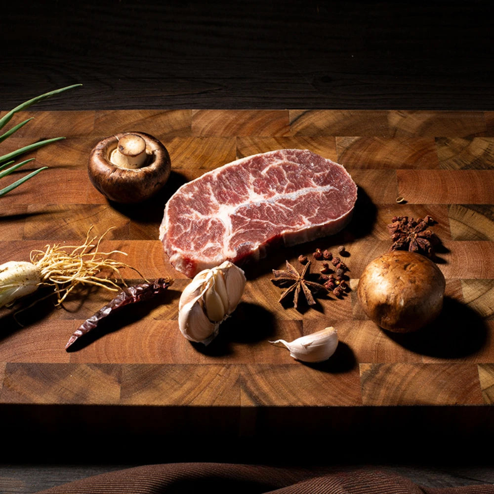 Tagliere bifacciale utilizzando tagliere per giunture in legno di acacia premium Scarico acqua e utensili da cucina resistenti all'umidità