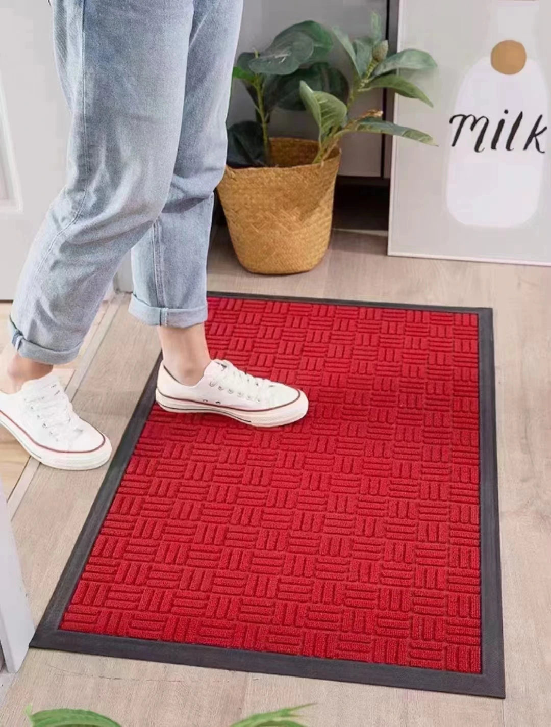 Doormat Non Slip Waterproof Dustproof Carpet Bath Mat Rubber Indoor Outdoor Rug Durable Home Hotel Entrance Doormat 75*45cm