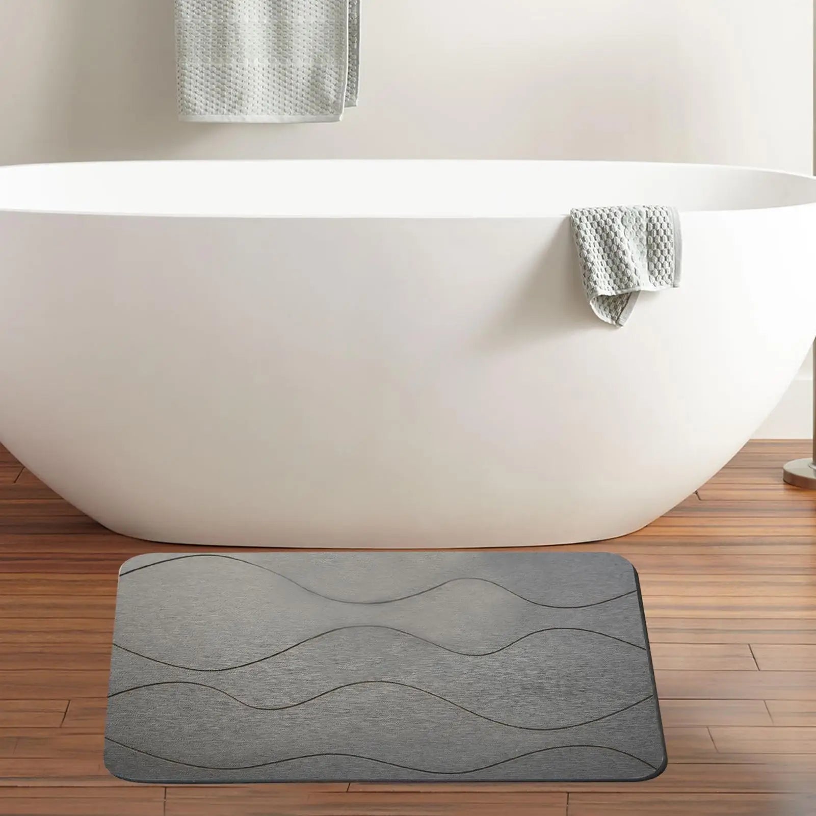 Anti-slip Diatomite Stone Bath Mat Diatom Mud Soft Mat Water Absorption Quick Drying Diatomite Stone Shower Mat Entryway Rugs