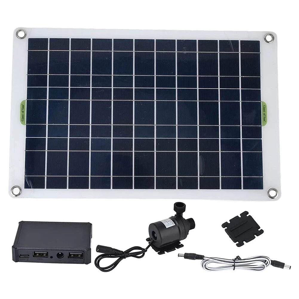 50W Solar Water Pump Low Noise Solar Fountain with Battery Backup for Continuous Operation solar pump basin for Garden and Pond