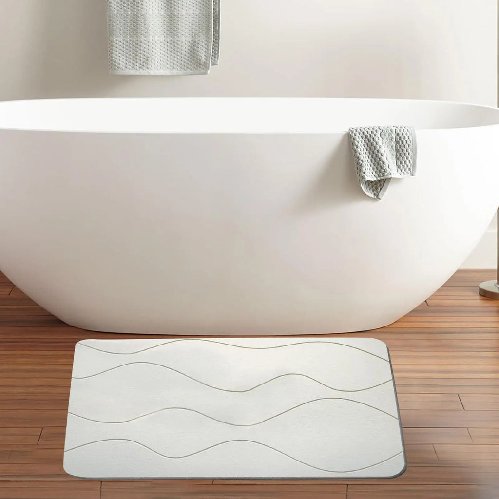 Anti-slip Diatomite Stone Bath Mat Diatom Mud Soft Mat Water Absorption Quick Drying Diatomite Stone Shower Mat Entryway Rugs