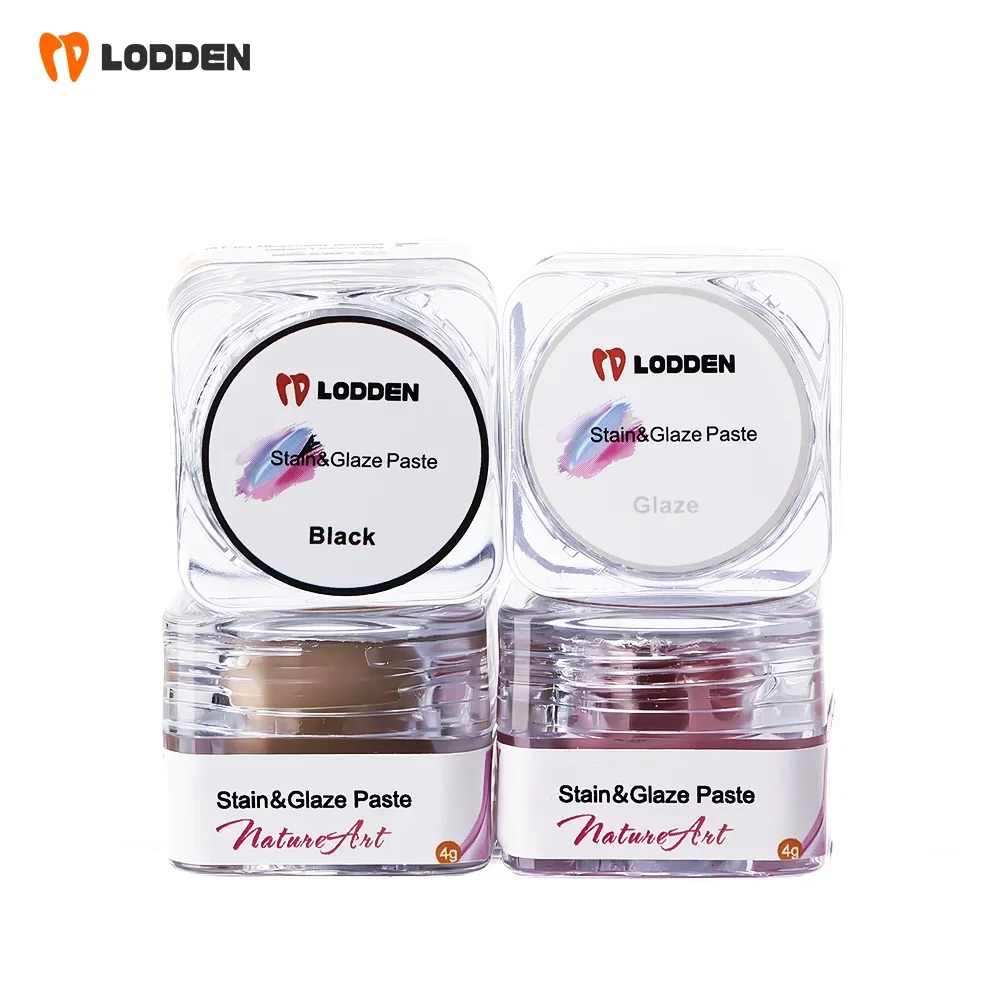 Lodden Multi-Color Dental Staining Glaze 4g Low Temperature Fluorescent Stains Aesthetic Set for Realistic Crown Effects