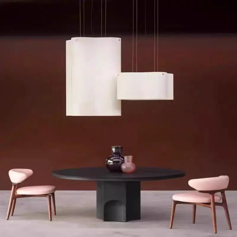 Nuvola Cloud Lampada a sospensione Designer Lampada in tessuto curvo fatta a mano Novità Camera da letto Comodino Caffetteria Ristorante Salotto Wabi Sabi Light