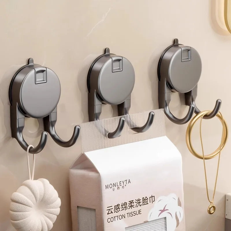 Gancio a ventosa Nessuna perforazione richiesta Ganci da bagno Porta della cucina Gancio per vestiti posteriori Ganci doppi Ganci robusti ganci portanti