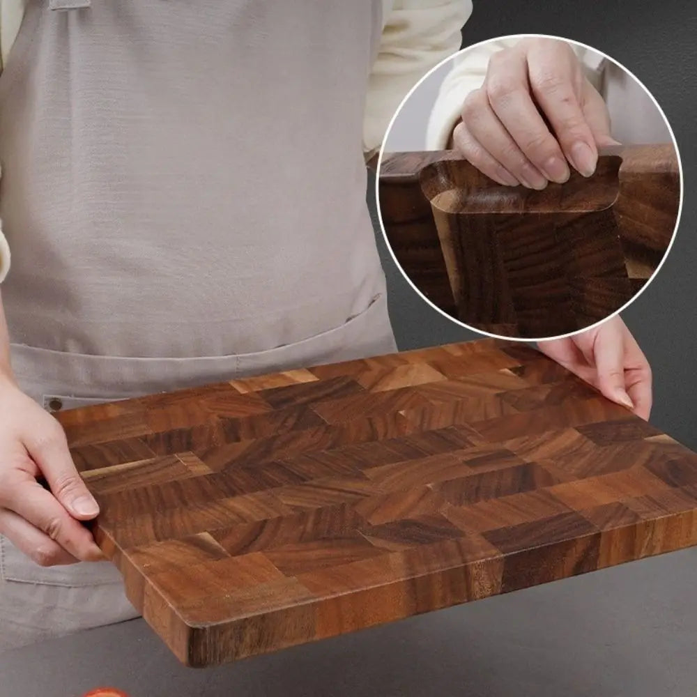 Tagliere per giunzioni in legno di acacia a doppia faccia utilizzando tagliere a prova di muffa Tagliere rettangolare a prova di umidità per frutta