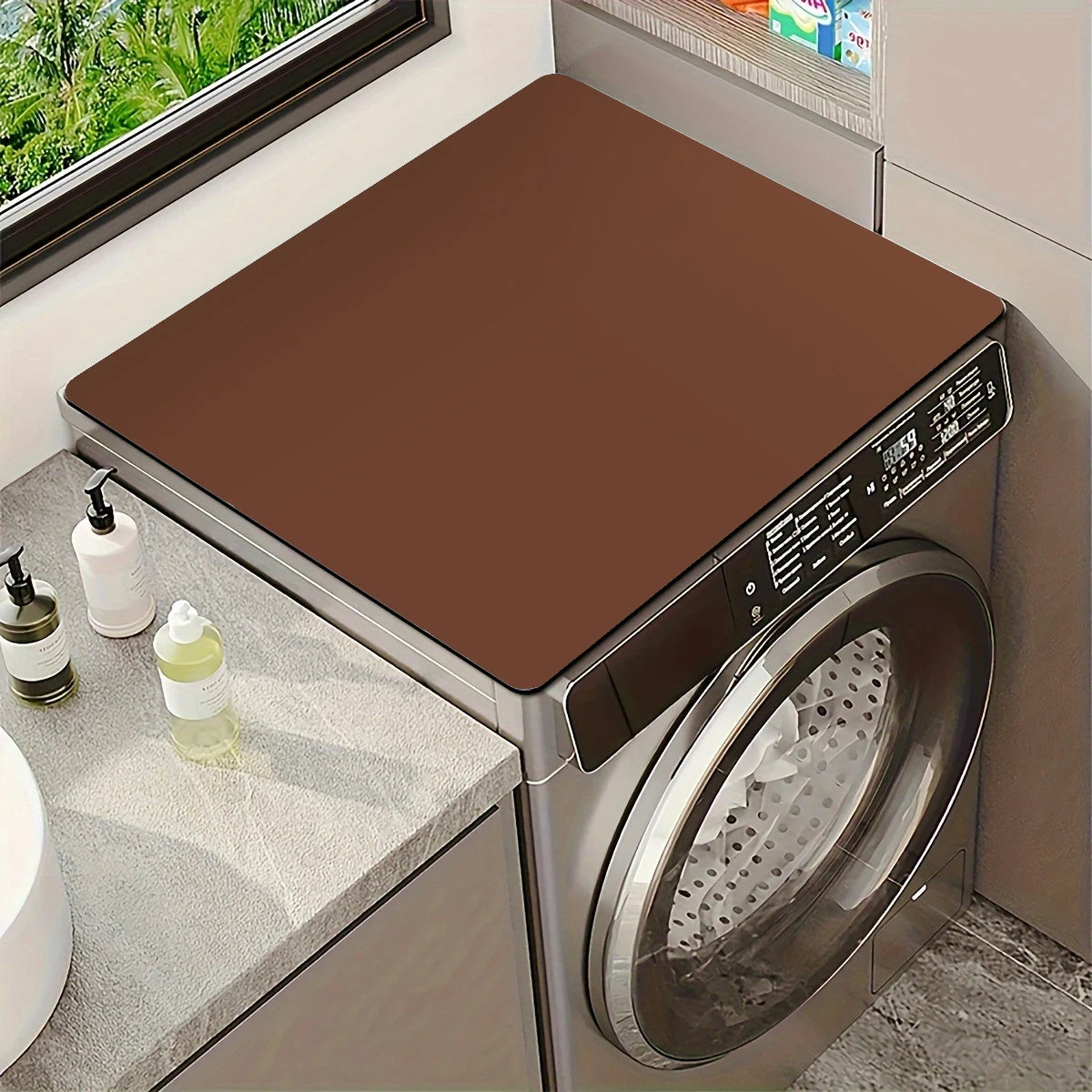 Solid color diatom mud washing machine countertop non-slip pad absorbent table mat tableware drain pad insulation pad