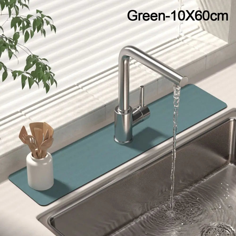 Diatomite Faucet Draining Mat Convenient Splash Non-Slip Absorbent Pad Multifunction Sink Splash Mats