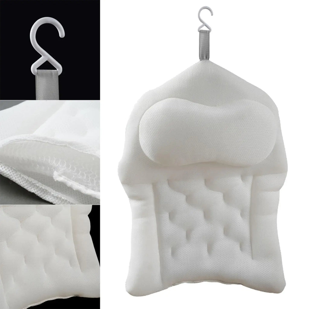 Cuscino da Bagno Rilassante Portatile con Gancio per Facile Appendimento, Poggiatesta per SPA, Bagno e Vasca da Bagno Domestica
