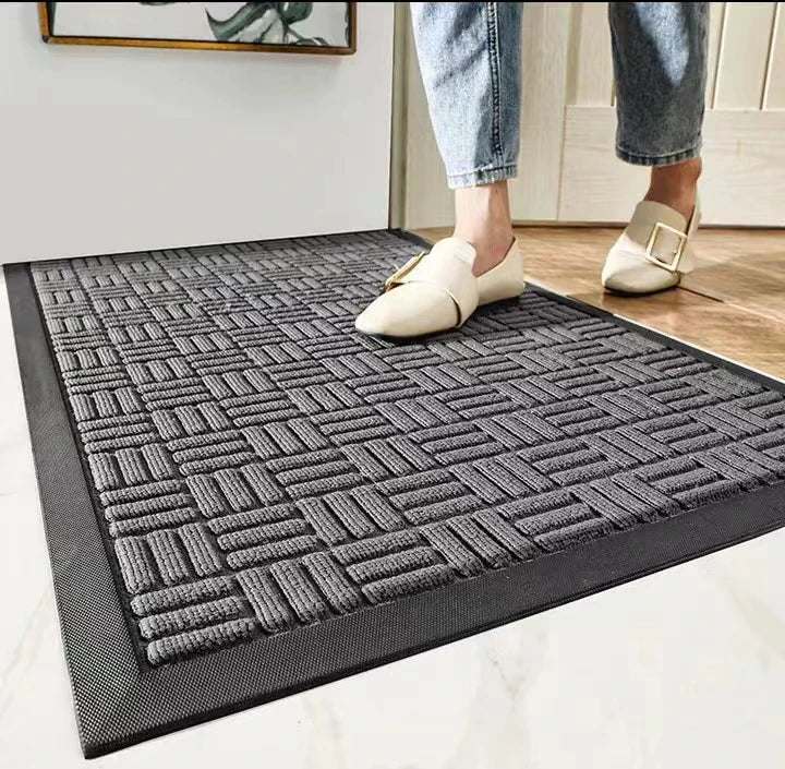 Doormat Non Slip Waterproof Dustproof Carpet Bath Mat Rubber Indoor Outdoor Rug Durable Home Hotel Entrance Doormat 75*45cm