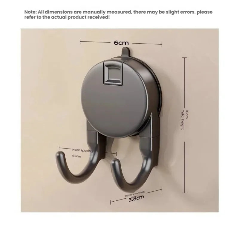 Gancio a ventosa Nessuna perforazione richiesta Ganci da bagno Porta della cucina Gancio per vestiti posteriori Ganci doppi Ganci robusti ganci portanti