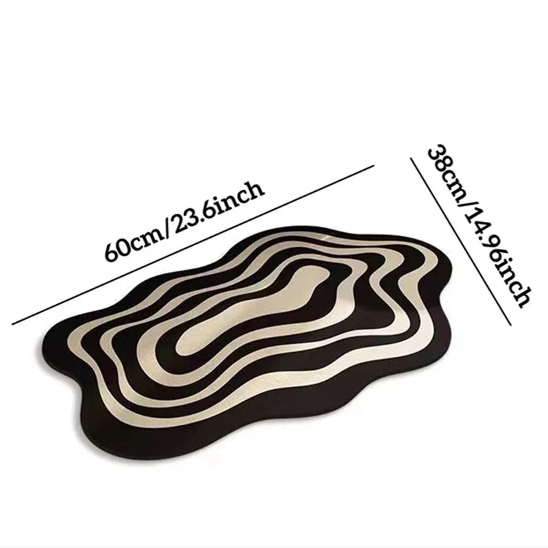 40X60cm High Absorbency Diatomaceous Earth Bath Mat, Non-Slip Quick-Drying Toilet Shower Floor Mat