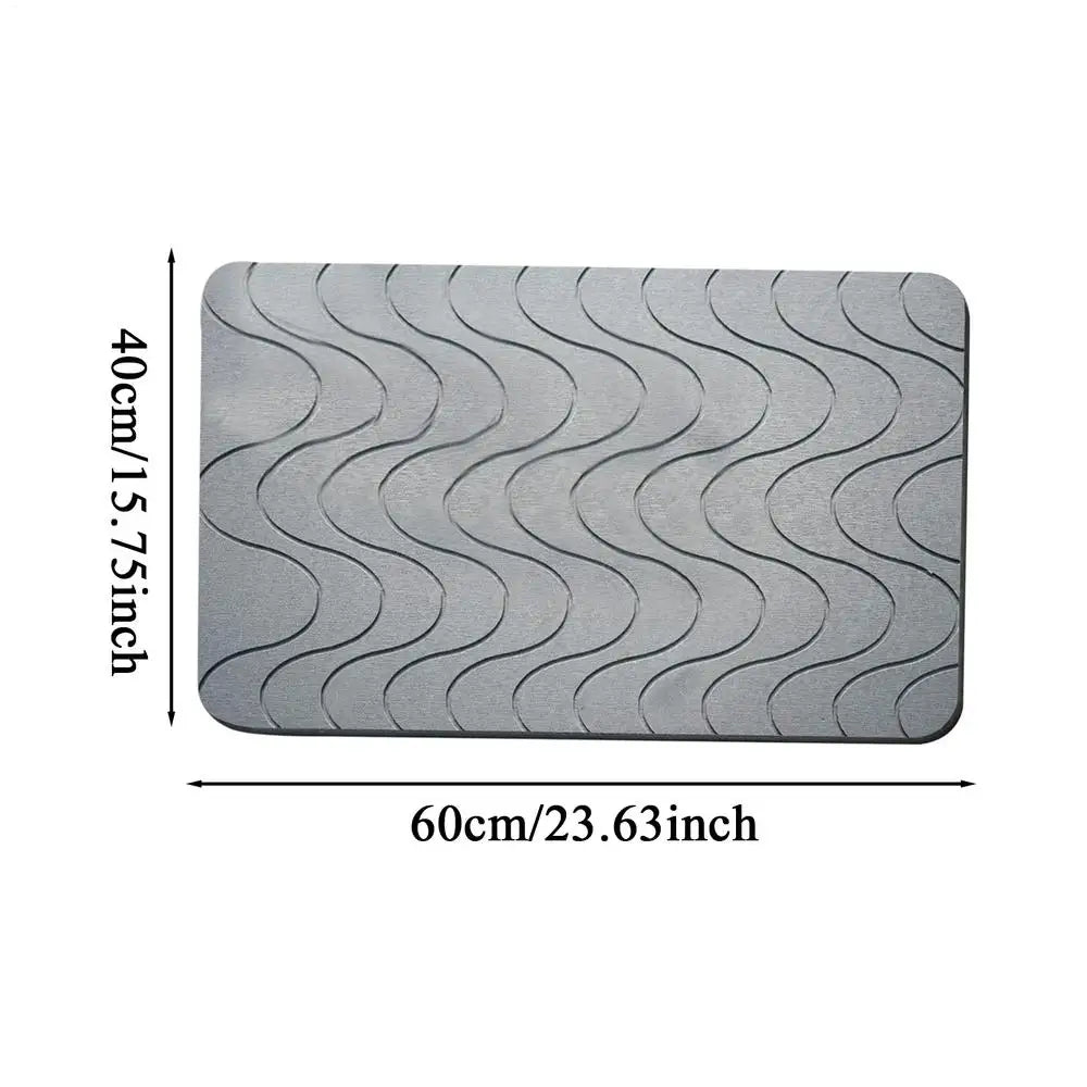 Anti-slip Diatomite Stone Bath Mat Diatom Mud Soft Mat Water Absorption Quick Drying Diatomite Stone Shower Mat Entryway Rugs