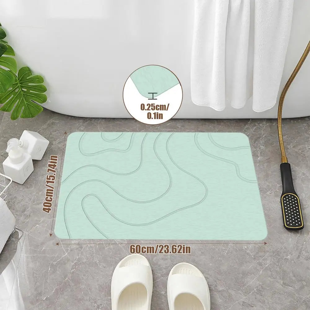 Diatomite Stone Bath Mat Toilet Door Non-slip Mat Quick Drying Diatomite Stone Shower Mat Entryway Rugs Indoor Non-Slip Washable