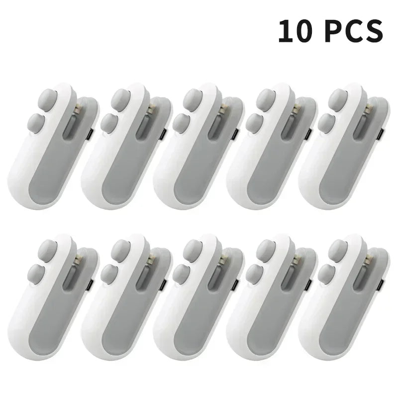 Mini Sealer 2 in 1 Sealing Cutting USB-C Rechargeable Bag Sealer Portable Handheld Rechargeable Vacuum Food Plastic Bag Sealer