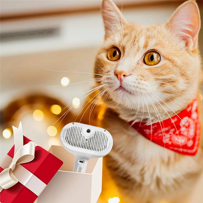 HHO-Cat Steam Brush, Pet Spray Hair Removal Comb For Shedding & Grooming, Water Brush For Cats Dogs Small Animals