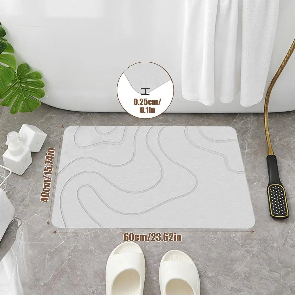 Diatomite Stone Bath Mat Toilet Door Non-slip Mat Quick Drying Diatomite Stone Shower Mat Entryway Rugs Indoor Non-Slip Washable