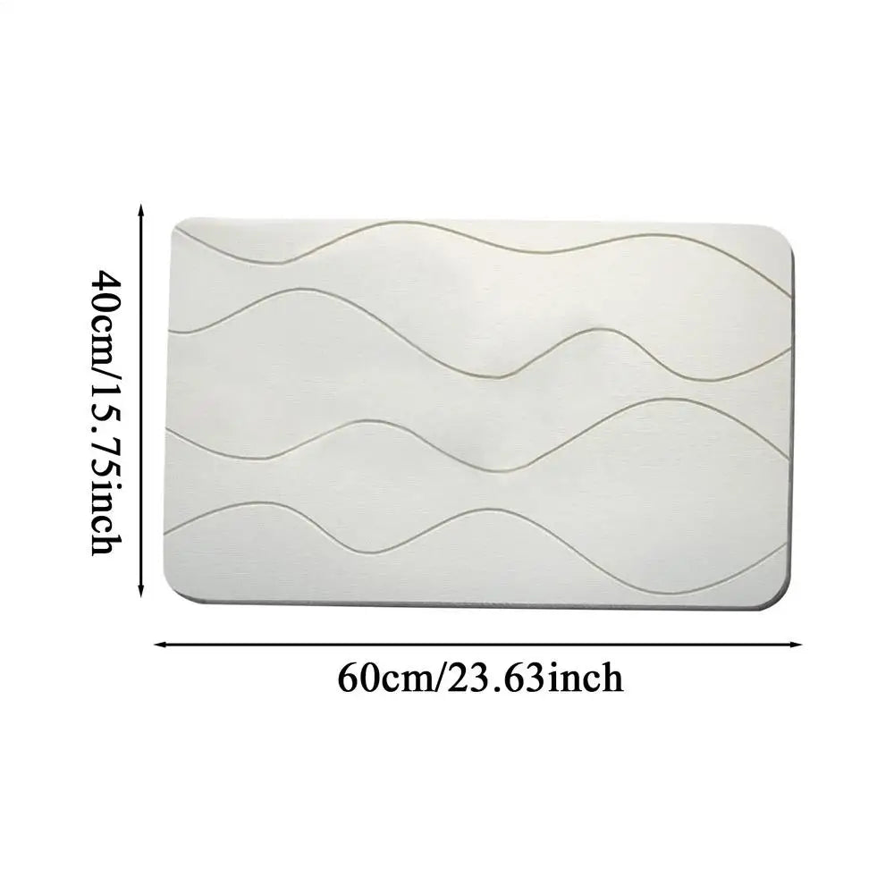 Anti-slip Diatomite Stone Bath Mat Diatom Mud Soft Mat Water Absorption Quick Drying Diatomite Stone Shower Mat Entryway Rugs