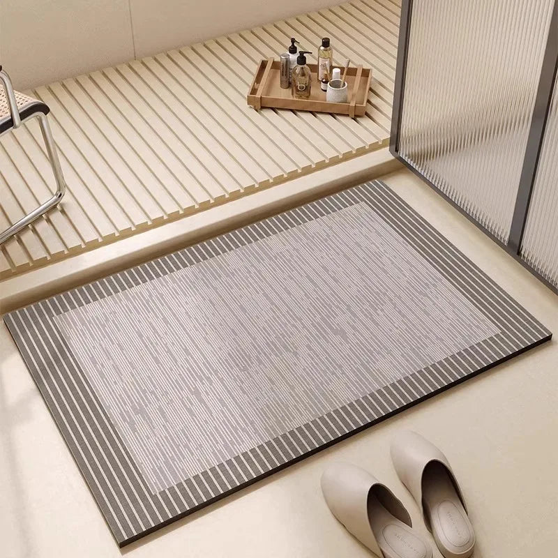 Bathroom Carpet Diatom Mud Floor Mat Anti-slip Foot Wiping Mats Diatomite Soft Water-absorbing Quick-drying Bath Rugs Washable