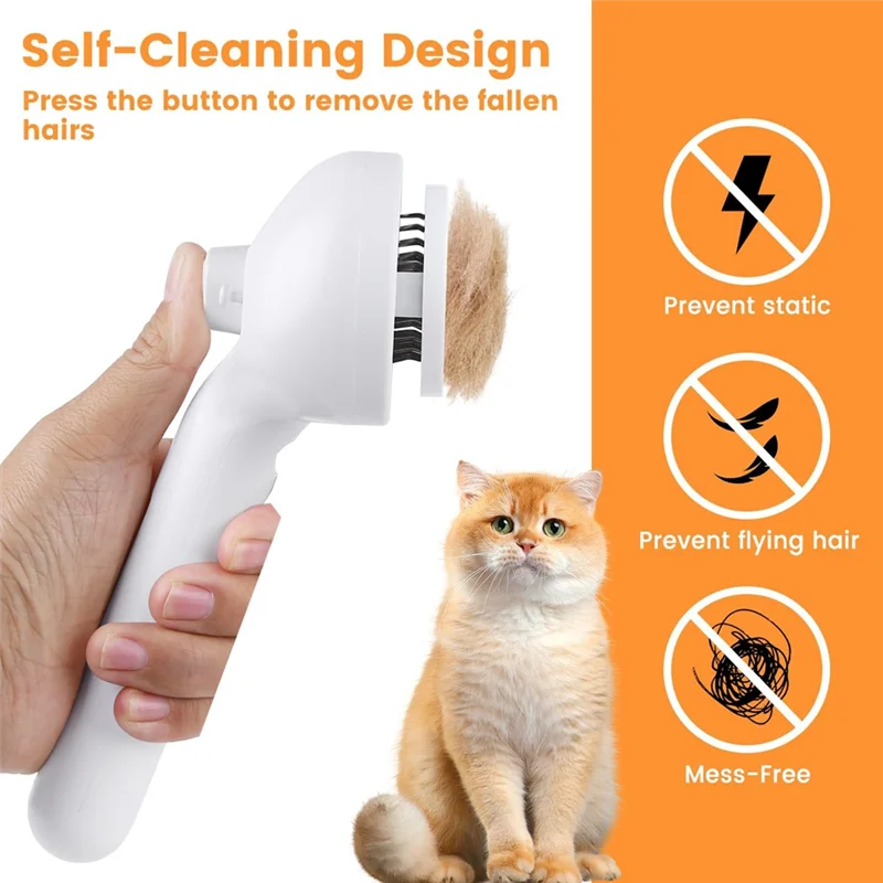 HHO-Cat Steam Brush, Pet Spray Hair Removal Comb For Shedding & Grooming, Water Brush For Cats Dogs Small Animals