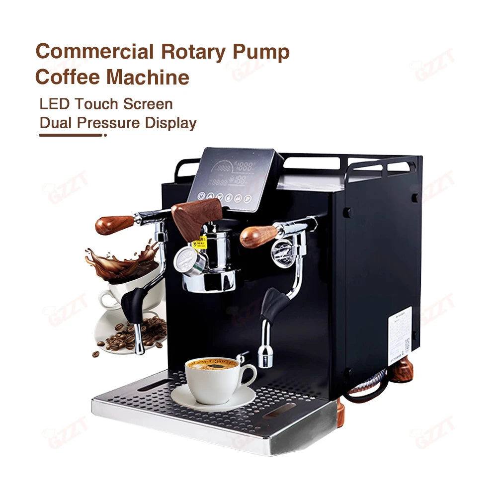 GZZT CMSM3000 Professional Espresso Coffee Machine 9Bar Rotary Pump Multi-boiler PID Control Adj Multi-parameters Coffee Maker