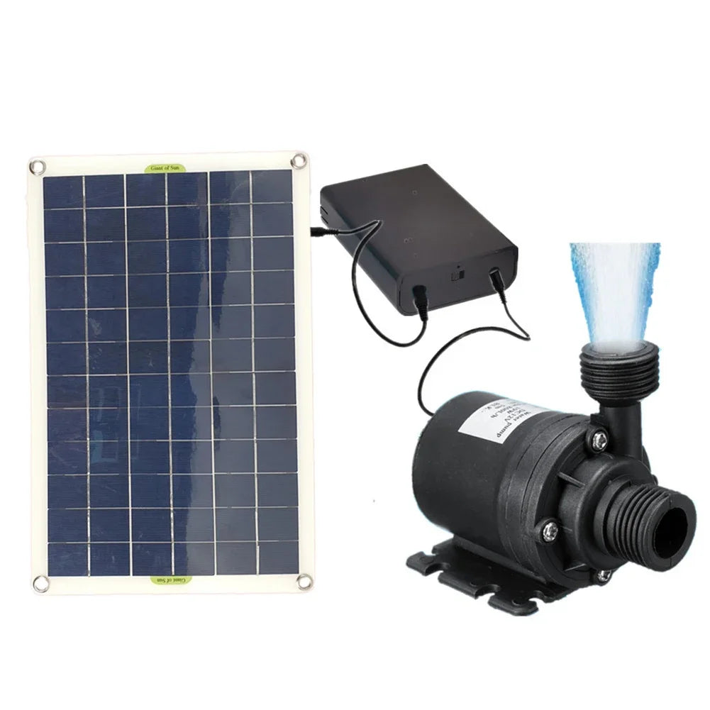50W Solar Water Pump Low Noise Solar Fountain with Battery Backup for Continuous Operation solar pump basin for Garden and Pond