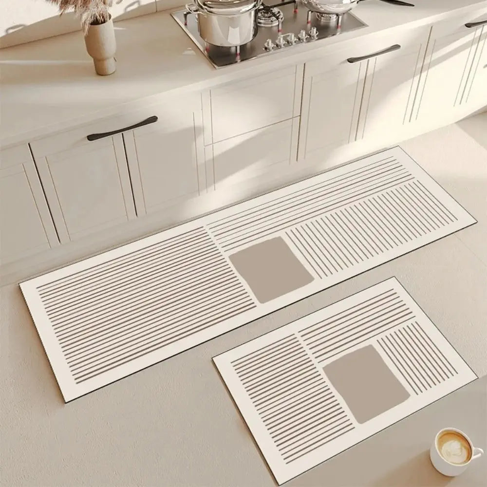 Kitchen Supplies Diatomite Kitchen Floor Mat Super Absorbent Long Carpet Non-slip Soft Entrance Doormat Home