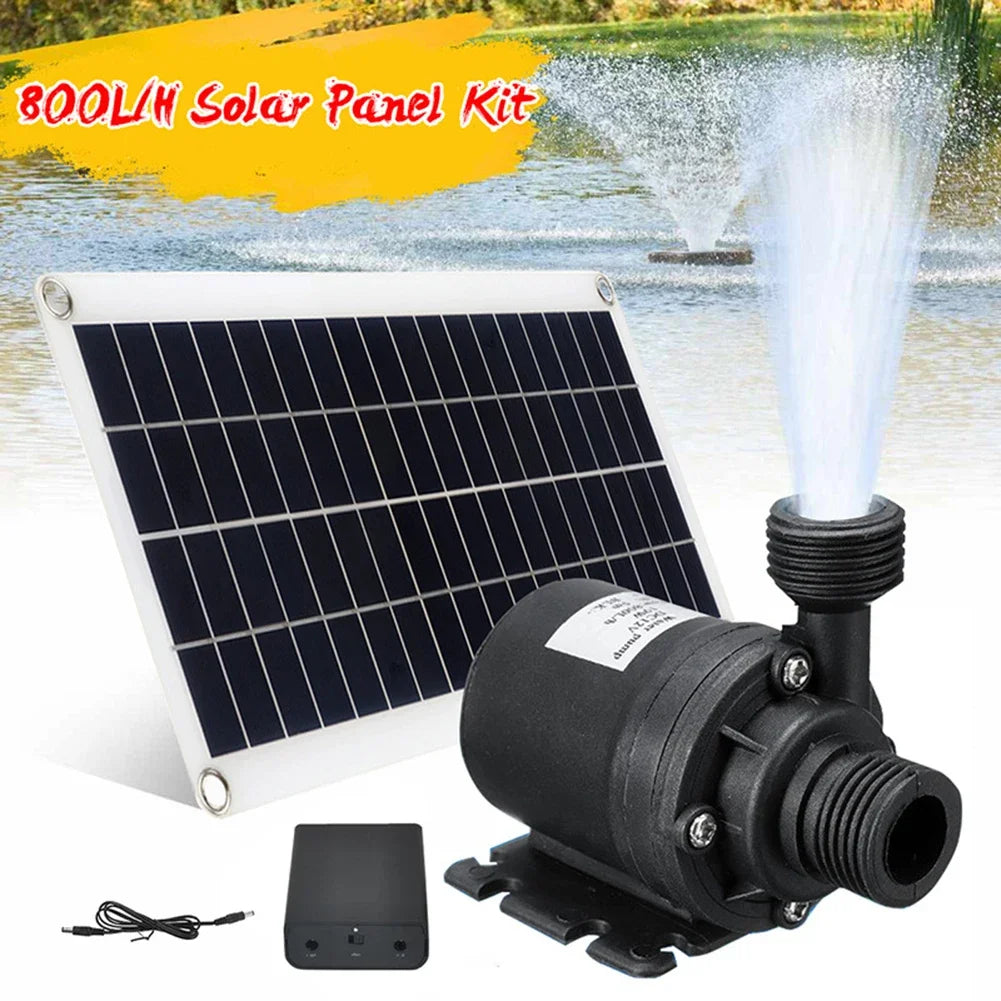 50W Solar Water Pump Low Noise Solar Fountain with Battery Backup for Continuous Operation solar pump basin for Garden and Pond