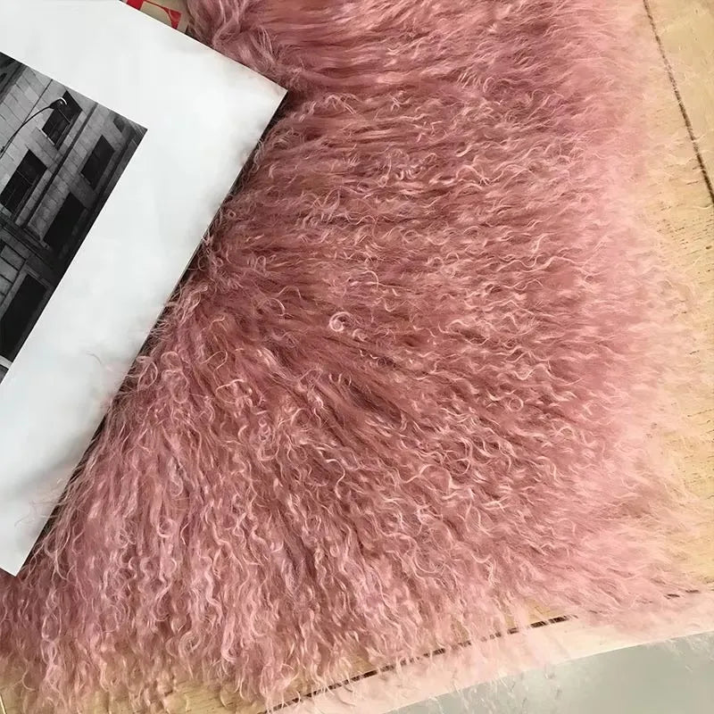 Short Mongolian Fur Coat Poncho For Woman Cropped Fur Jacket Luxury Warm New Arrivals Women's Sheepskin Coat