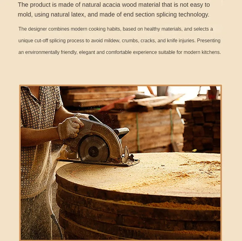 Tagliere bifacciale utilizzando tagliere per giunture in legno di acacia premium Scarico acqua e utensili da cucina resistenti all'umidità