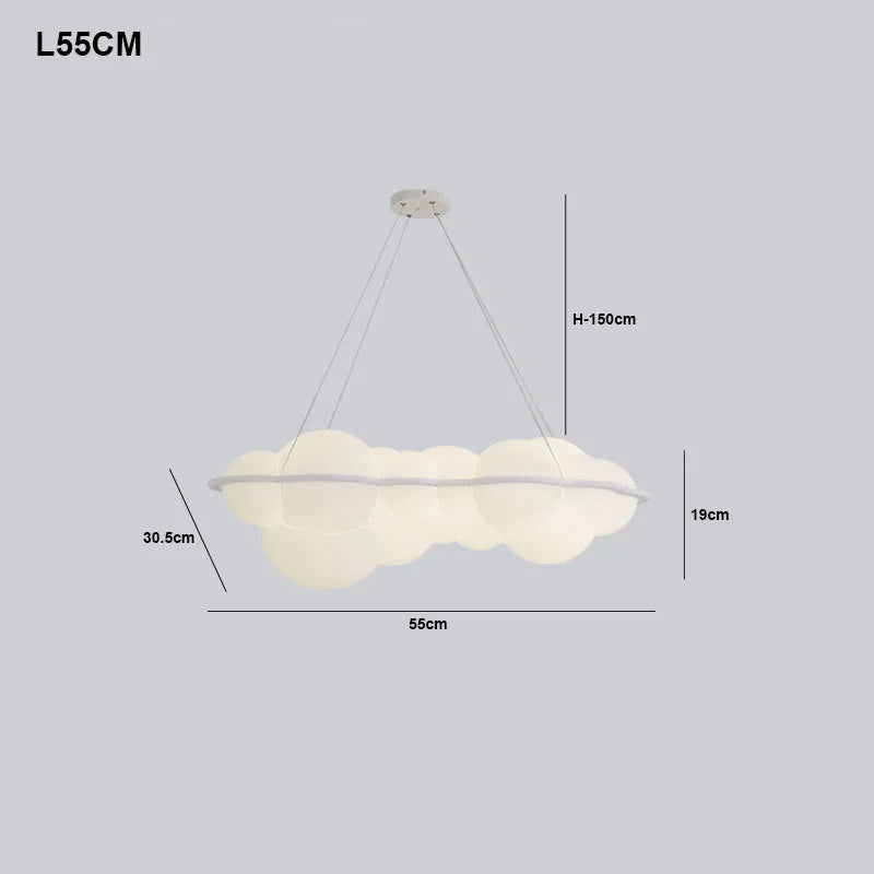 Lampadario a LED Moderno Minimalista, Lampada a Sospensione a Forma di Nuvola, Decorazione per Camera da Letto, Sala da Pranzo, Soggiorno, Bancone