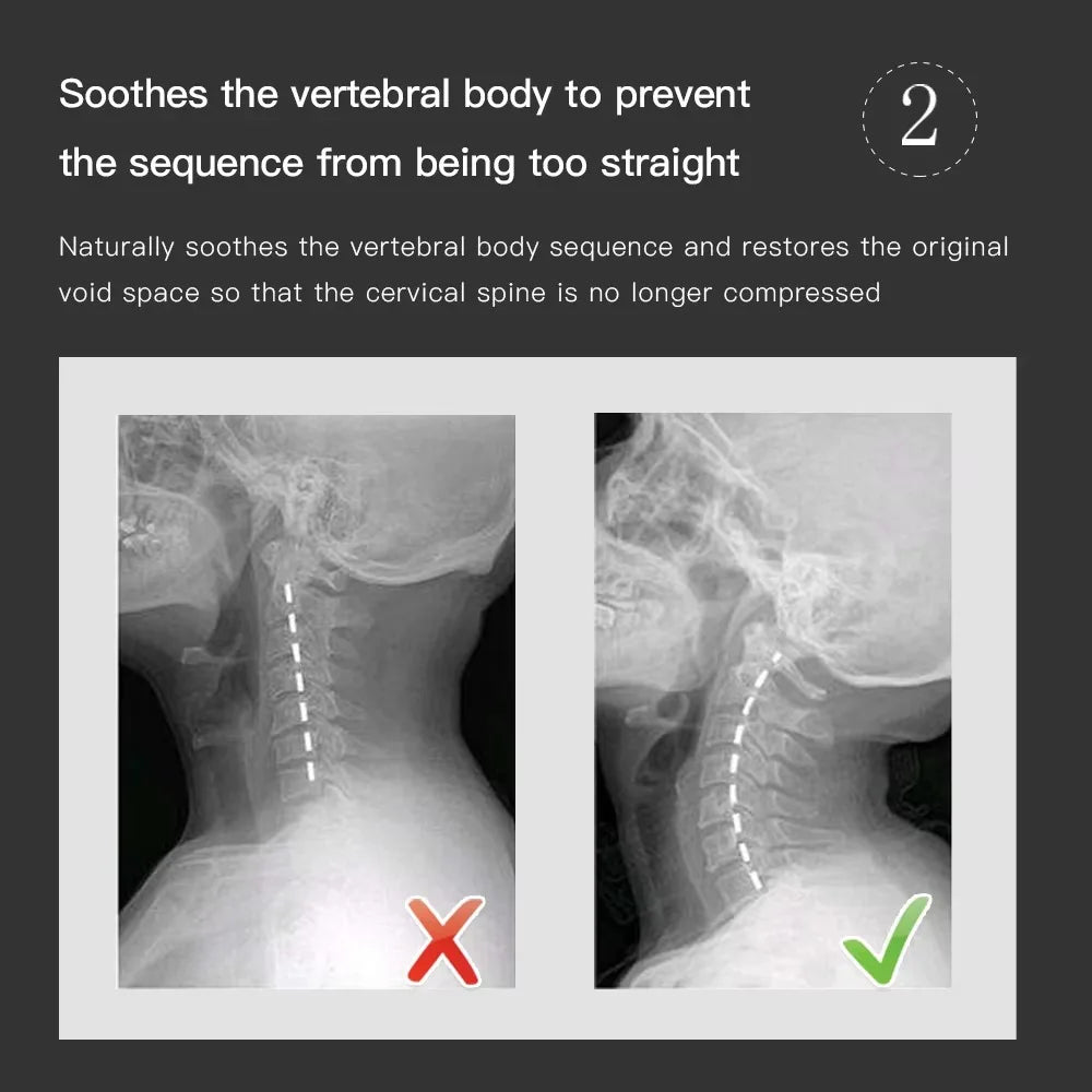 Massaggiatore Cervicale ad Aria Compressa Relax Filled, Cuscino Ortopedico per Trazione Vertebrale e Postura