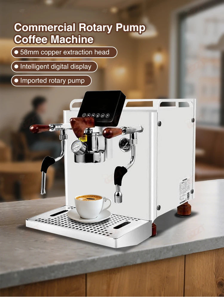 GZZT CMSM3000 Professional Espresso Coffee Machine 9Bar Rotary Pump Multi-boiler PID Control Adj Multi-parameters Coffee Maker