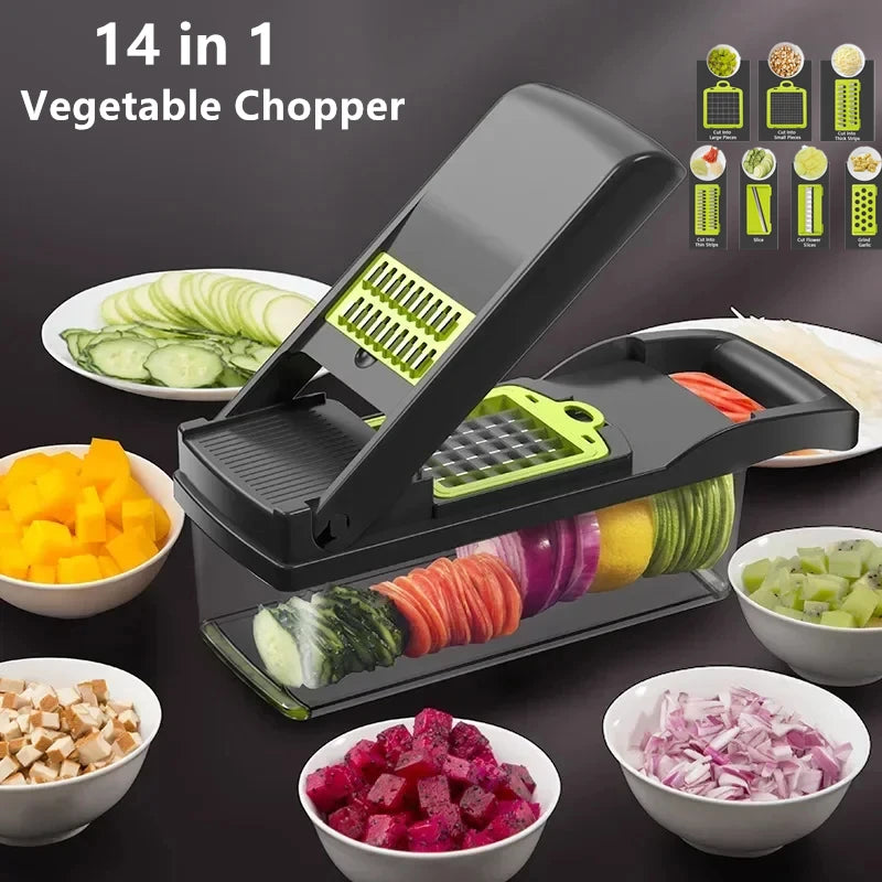 Multifunctional Vegetable Chopper Handle Food Grate Food Chopper Vegetable Slicer Dicer Cut Kitchen Items Onion Chopper ﻿
