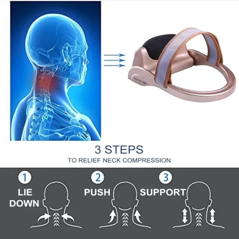Massaggiatore Cervicale ad Aria Compressa Relax Filled, Cuscino Ortopedico per Trazione Vertebrale e Postura