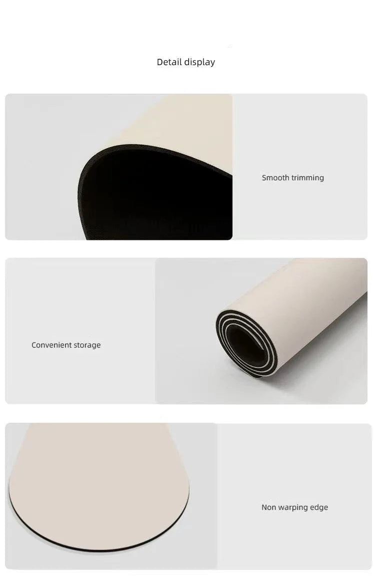 40X60cm High Absorbency Diatomaceous Earth Bath Mat, Non-Slip Quick-Drying Toilet Shower Floor Mat