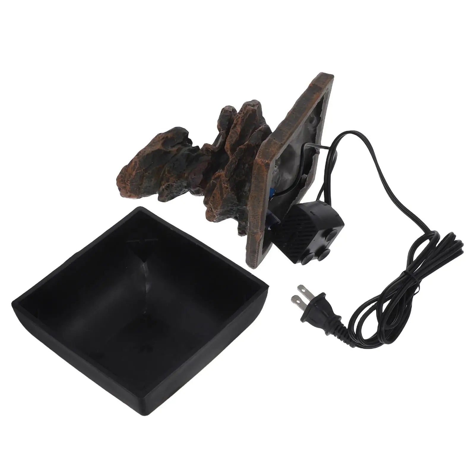 Desktop Fountain Home Decor Mini Water Black Resin Indoor Fountains Waterfalls Relaxation Desk Small Tabletop Feature